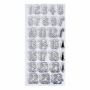 Clear Stamps - Zahlen 1-24 Zuckerstange, 97x205mm, 29 Motive, SB-Btl. 1Bogen