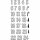 Clear Stamps - Zahlen 1-24 Zuckerstange, 97x205mm, 29 Motive, SB-Btl. 1Bogen