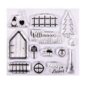 Clear Stamps - Wichtelwelt, 102,5x97mm, 13 Motive, SB-Btl. 1Bogen