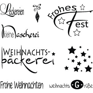 Clear Stamp Weihnachten, 96,5x91x3,2mm