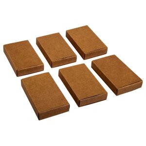 Streichholzschachtel XL, FSC Mix Credit, 11x6,5x2cm, Beutel 6St&uuml;ck, kraft