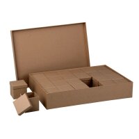 Pappmaché Boxen Set, FSC Recycled 100%, 6x6x6cm à 24 + 26x38x7cm, 25-tlg.