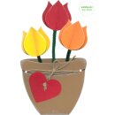 Bastelset Muttertagskarte Blumentopf vorgedruckt, 5...