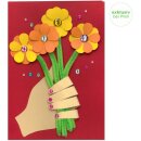 Bastelset Grußkarte Blumenstrauß, 4 Stück