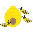 Bastelset Bienenstock und Bienen vorgedruckt, 4er Set