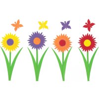 Bastelset Fensterbild Blumen und Schmetterlinge von Prell, 12teilig
