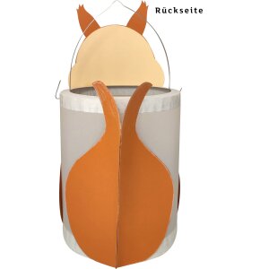 Laternen Bastelset Eichhörnchen von Prell, 4 Stück