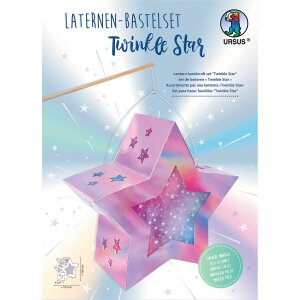 Laternen Bastelset Twinkle Star pink, 1 Stück