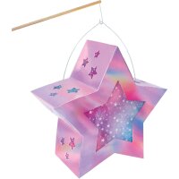 Laternen Bastelset Twinkle Star pink, 1 Stück