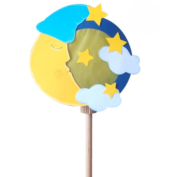 Laternen Bastelset Mond am Stab von Prell, 4 Stück