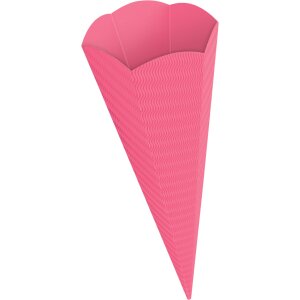 Schultütenrohling aus 3D Wellpappe rosa, h: 68 cm