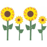 Bastelset Fensterbild Sonnenblume von Prell, 8 Stück