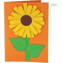 Bastelset Grußkarte Sonnenblume, 4 Stück