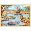Einlegepuzzle Afrikanische Savanne, 40 x 30 x 0,8 cm,...