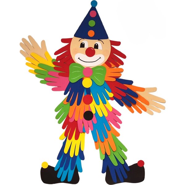 Bastelset Clown Handabdrücke von Prell, 2 Stück