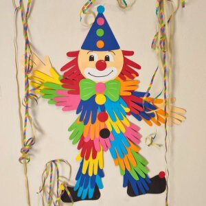 Bastelset Clown Handabdrücke von Prell, 2 Stück