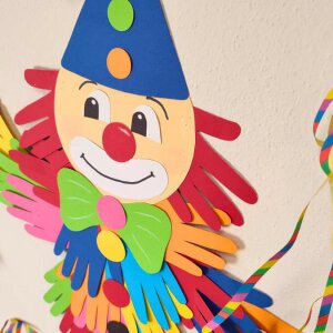 Bastelset Clown Handabdrücke von Prell, 2 Stück