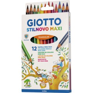 Farbstifte Dreikant Giotto Stilnovo Maxi, 12 Stück