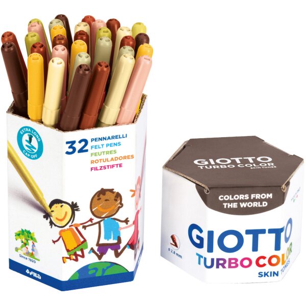 Fasermaler Giotto Turbo Color Skin Tones, 32 Stück