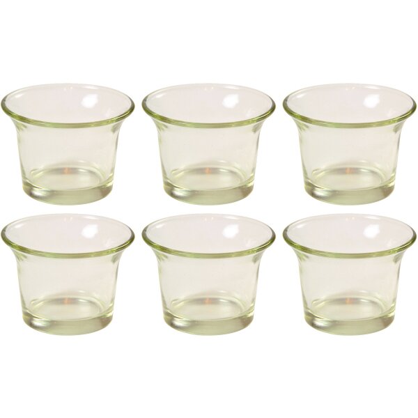 Glasteelichthalter Ø 6,5 cm, 6er Set