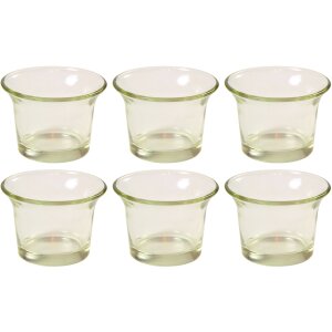 Glasteelichthalter &Oslash; 6,5 cm, 6er Set
