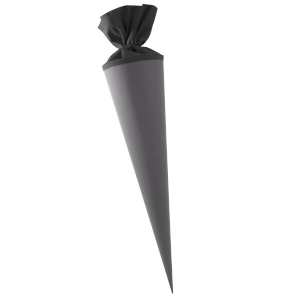 Schultüte extrastark steingrau, 70 cm, D: 18 cm aus Fotokarton, 1 Stück