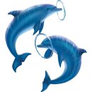 Bügelbild Delfine gestickt für Schultüten