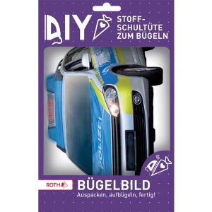 Bügelbild Polizei gestickt für Schultüten