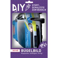 Bügelbild Polizei gestickt für Schultüten
