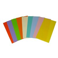 Pastell Verzierwachsplatte 10 x 20cm 10 Platten farbig sort.