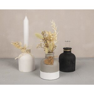 Silikongie&szlig;form Vase fein geriffelt, inkl. Reagenzglas