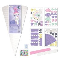 Schultüte Bastelset Easy Line Regenbogen von URSUS, inkl. Schulstarterpaket GRATIS