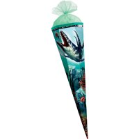 Motivschultüte sechseckig Dino Mosasaurus von Roth, inkl. Schulstarterpaket GRATIS