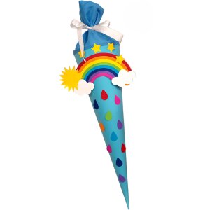 Schultüte Bastelset Regenbogen hellblau von Prell,...