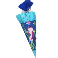 Schultüte Bastelset Seepferdchen von Prell, inkl. Schulstarterpaket GRATIS