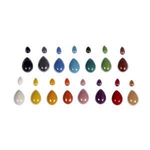 Diamond Glas Mosaiksteine, tropfenf&ouml;rmig, 0,8-1,7cm, sortiert, SB-Box 180g, bunt