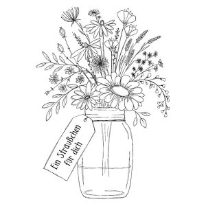 Stempel Ein Str&auml;u&szlig;chen f&uuml;r dich, 7x10cm