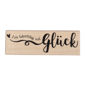 Stempel Zum Geburtstag viel Glück, 3x9cm