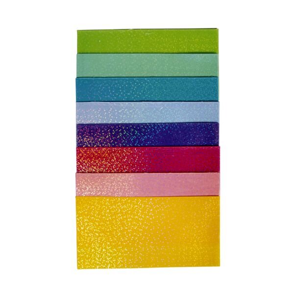 Wachsfolie Glimmer, 10x5cm, 8 Farben sort., SB-Btl. 8Stück, bunt