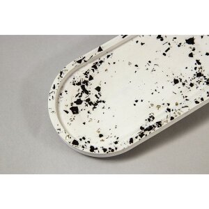 BP Raysin Terrazzo-Untersetzer, f&uuml;r 1 Untersetzer 17,8x9,5x1,3cm