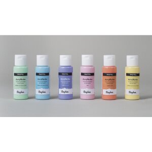 Acrylfarben Set Pastell, 6 Farben à 60ml