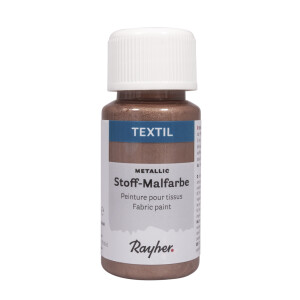 Textil Stoffmalfarbe Metallic, Flasche 50ml, mocca metallic