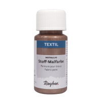 Textil Stoffmalfarbe Metallic, Flasche 50ml, mocca metallic