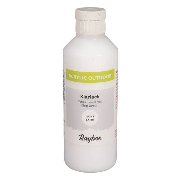 Outdoor Paint Klarlack, seidenmatt, Flasche 250ml, farblos