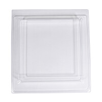 PET Gießform Dekoplatte Quadrat, 25x25x2cm, Rand 1,3cm breit