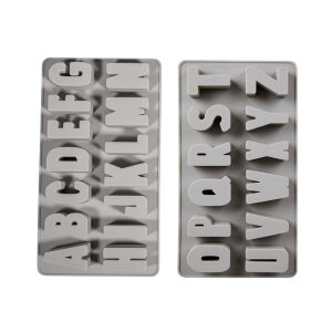 Silikongie&szlig;form ABC, 2teilige Form mit 26 Buchstaben