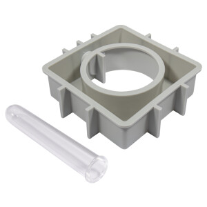 Silikon Gie&szlig;form Vase Quadrat mit Kreis, 11x3,7x11cm, inkl. 1 Reagenzglas