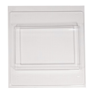 PET Gie&szlig;form Dekoplatte Rechteck, 27x18x2cm, Rand 1,3cm breit