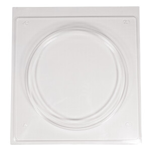 PET Gie&szlig;form Dekoplatte Rund, 25x25x2cm, Rand 1,3cm breit