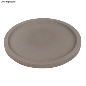 PET Gie&szlig;form Dekoplatte Rund, 25x25x2cm, Rand 1,3cm breit